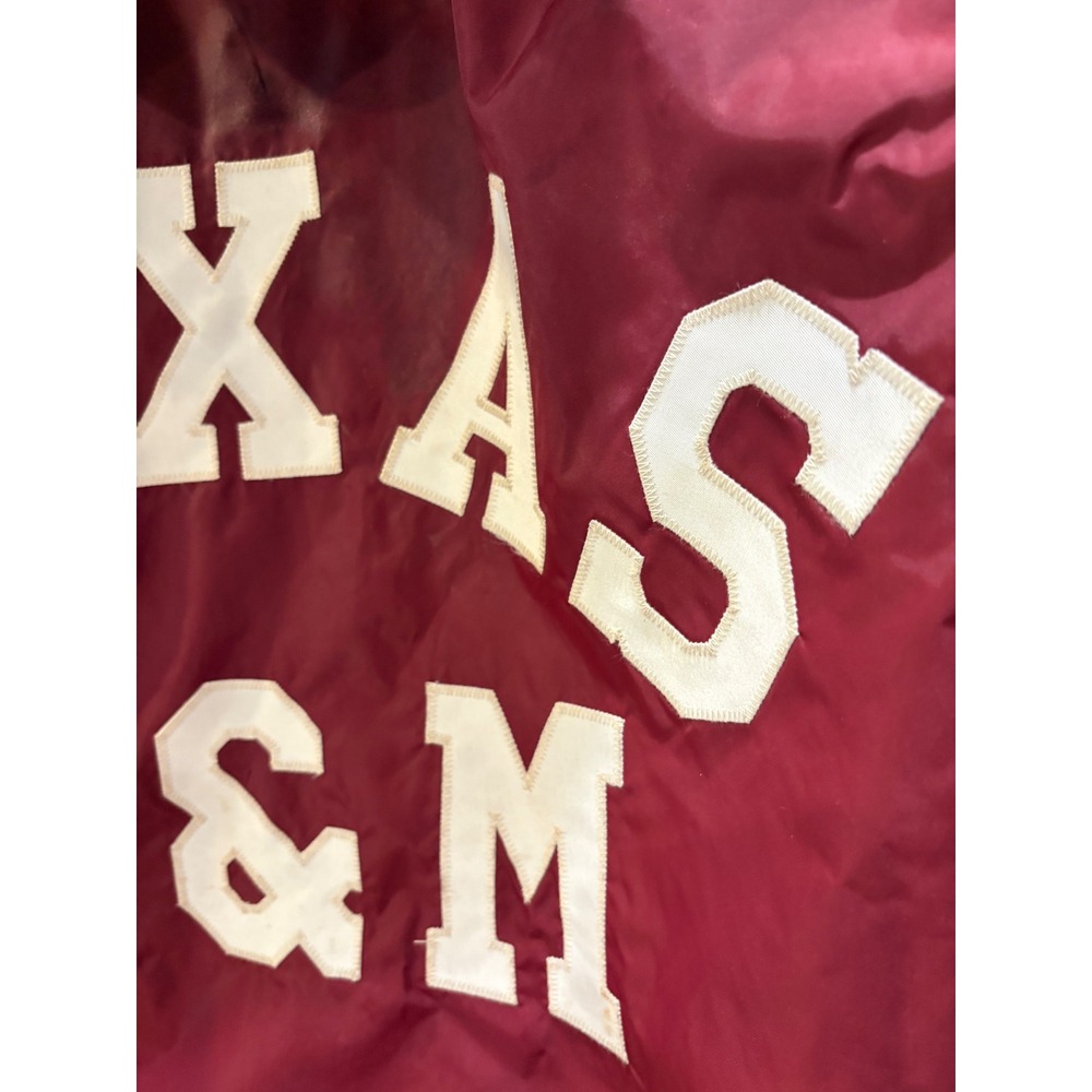 Vintage Howe Texas A&M Aggies Sideline Parka Maroon‎ Fleece Lined Jacket Large - Picture 3 of 10